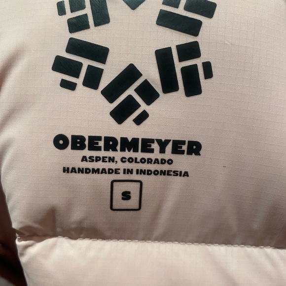 Obermeyer Down Explorer Shirt Jacket Cement Beige NEW small men’s, medium women - Picture 6 of 16